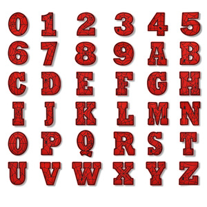 New Red <span class=keywords><strong>M</strong></span>àu Spider Web A Để Z Tiếng Anh Bảng Chữ Cái Chữ 0 Để 9 Số Thiết Kế Sắt Trên Thêu Các Bản Vá Lỗi Cho Trẻ Em Quần Áo - Product Image 3