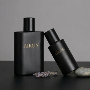 Aikun - Set de Perfume de Larga Duración en Envase de Vidrio Negro Mate de 30ml, 50ml y 100ml, con Logotipo Personalizado en Níquel, Caja Negra, MOQ Bajo, Envío Rápido para Marcas - Product Image 2