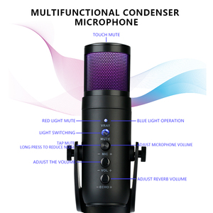 WESTON OEM fábrica tipo C RGB profesional ordenador portátil para juegos Mike Studio condensador USB grabación micrófono para PC portátil - Product Image 2
