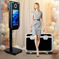 Cabina de Fotos DSLR Eléctrica con Diseño Único y Pantalla Táctil Interactiva de 21.5 Pulgadas, Carcasa para Cabina de Fotos con Cámara para Selfies