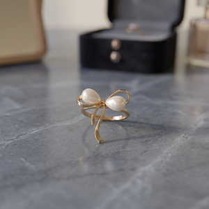 Anillos de Servilleta Clásicos con Lazo de Perlas, Decoración de Mesa de Boda de Metal, 4.5 cm - Product Image 3