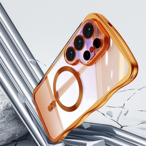 Funda Magnética para Teléfono Móvil con Marco Ondulado, Bonita y Lujosa, de TPU Transparente con Galvanoplastia, para Samsung S26 25 24 Ultra S26 Edge 25 24 Plus - Product Image 4