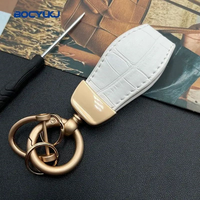 Porte-clés voiture en cuir avec logo en métal pour BMW Mercedes VW Audi Toyota Honda Lexus Hyundai Kia Ford porte-clés accessoires anti-perte