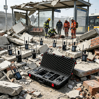 5 Probes Connection Visual Audio Micro-Seismic Life Detector 800m Wireless Range Mine Accident Underground Victim Locator Gear