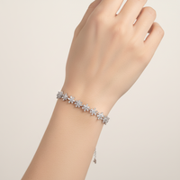 Edler Schmuck Schneeflocke Zirkon Armband Sterling Silber Blumen armband Frauen