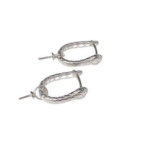 22450 Accesorios de Perlas DIY, Plata S925, Base para Pendientes, Diseño Serpiente Espiritual, Joyería de Plata, Broche para Oreja, Pendientes de Moda de 9-13mm - Product Image 5