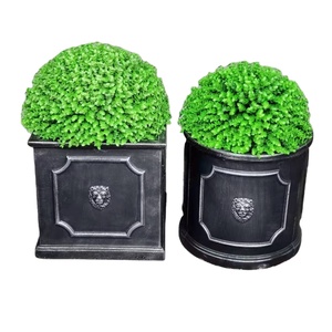 Boîtes <span class=keywords><strong>à</strong></span> fleurs extérieures populaires <span class=keywords><strong>en</strong></span> Fiberclay pour les jardinières d'arrière-cour et <span class=keywords><strong>de</strong></span> frontyard-jardinières faites <span class=keywords><strong>à</strong></span> la main durables et écologiques rondes - Product Image 2