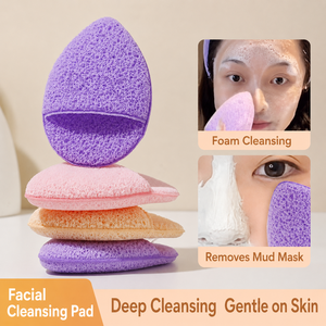 Éponge nettoyante épaisse en forme de goutte d'eau, sans latex, en polyuréthane hydrophile, exfoliante, pour démaquillage, tampons cosmétiques - Product Image 5