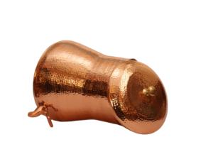 Distributeur d'eau traditionnel indien en cuivre martelé - Matka artisanal en forme de cloche, écologique et durable pour la cuisine - Product Image 2