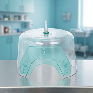 Capucha de Oxígeno Transparente para Recién Nacidos con Tubo de Ventilación y Protector, Uso Quirúrgico - Product Image 3