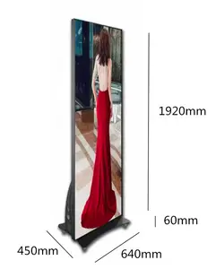 hot sell full color video LED display screen advertising Spliceable portability mirror indoor P2.5 4g wifi control LED poster