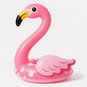 Bouée gonflable en PVC personnalisée 6P en forme de flamant rose pour femmes, 45 pouces de diamètre, flotteur de <span class=keywords><strong>piscine</strong></span> portable pour sports nautiques - Product Image 2
