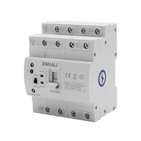 Commutateur de transfert automatique triphasé PC double alimentation 220V 380V sur rail 4P 80A 63A 32A, commutation à niveau de millisecondes en cas de panne de courant