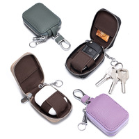 Étui pour AirPods en cuir véritable universel pour AirPods 3 Pro 2, housse de protection multifonctionnelle pour écouteurs, porte-clés, pochette