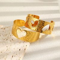 Bracelets en acier inoxydable plaqué or 18 carats pour femmes