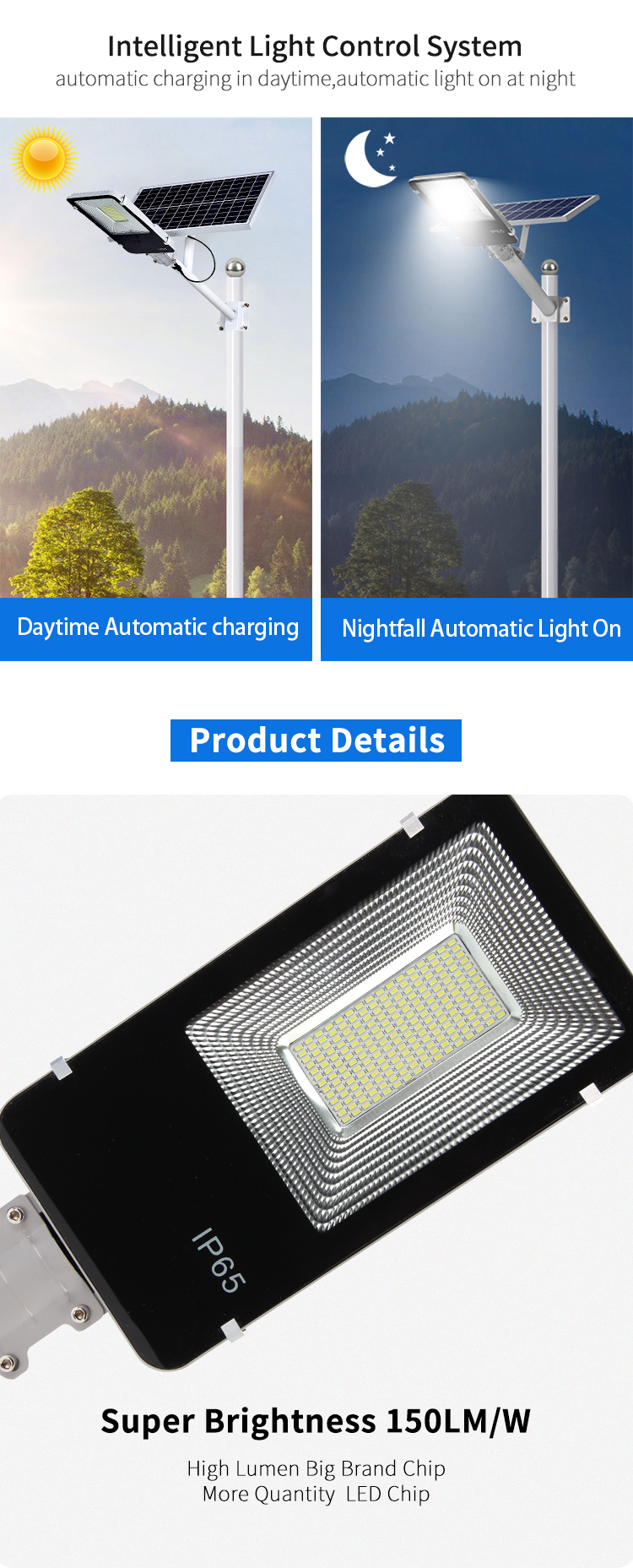 High Power Aluminum SMD Waterproof IP65 100w 150w 200w 300w 400w Commercial Highway Road Outdoor LED Solar Street Light