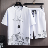 Ensembles Shorts Homme Personnalisés Chemise d'Été Homme et Short de Plage Manches Courtes Costume