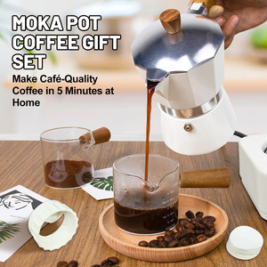 Custom 7-in-1 Stovetop Camping Coffee Maker Espresso Moka <b>Pot</b> Gift <b>Set</b> with Manual Coffee Grinder - Product Image 5