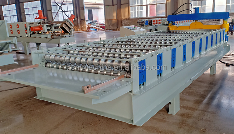 Zinc-coated arc roof sheet making machinery corrugated metal sheet forming machine