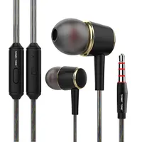 Fones de ouvido com fio universais, 1.2m, 3.5mm, plugue estéreo, melhor fone de ouvido com microfone