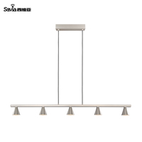 LED GU10 5x6W cuivre or/nickel brossé îlot de cuisine salle à manger plafonnier luminaire suspendu lustres à vendre
