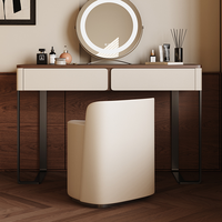 Mobilier de bureau léger et luxueux pour hôtel ou maison Commode de couleur noyer Coiffeuse avec tiroir Coiffeuse de maquillage de bureau en bois massif