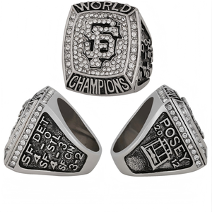 Anillo de Campeonato de los Gigantes de San Francisco <span class=keywords><strong>2012</strong></span>, Chapado en Plata, Aleación, Recuerdo de Béisbol, Joyería Masculina de Alta Calidad, Regalo - Product Image 1