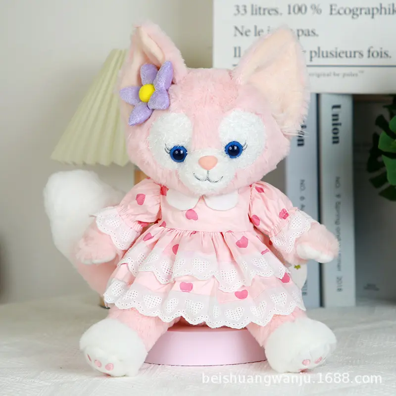 DIHAO Wholesale OEM Product Plush Linabell Toys Newest Product Duffy Friend Fox Plush Pink Woodland Fox Stuffed Animal Toy