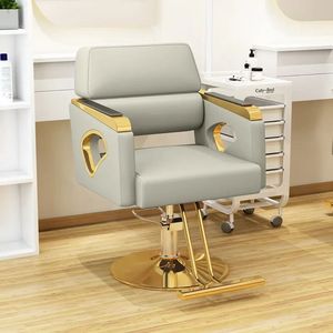 Chaise de salon de coiffure multifonctionnelle de haute qualité en cuir synthétique avec structure en fer et fonction inclinable pour barbier - Product Image 5