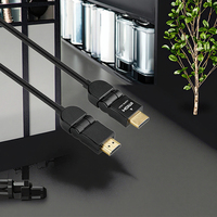 OEM ODM pour câble HDMI pour 4K/8K 19 broches plaqué or 180 degrés de rotation 2.1/2.0 HDTV Audio & Video 1m 2m 3m 5m longueurs disponibles