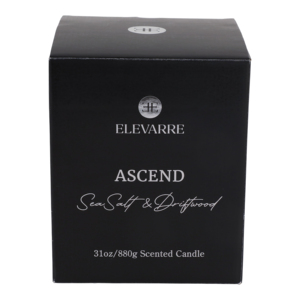 Candela Profumata ELEVARRE Ascend 31oz con Fragranza di Sale Marino e Legno di Recupero in Barattolo - Product Image 6