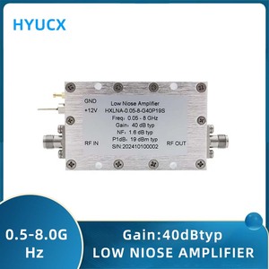 HYUCX เครื่องขยายสัญญาณ RF กำลังขยายสูง 50MHz-8GHz พร้อมเสียงรบกวนต่ำ 40dB 1.6dB 18dBm P1dB 50ohm SAM-F สำหรับติดตั้ง HY-0.5-8GHz-G40 50MHz-8GHz Hig - Product Image 2