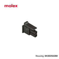 Connecteurs rectangulaires mâles Molex 0430250200, boîtiers 2POS 3.00MM, boîtier en tissu nylon, contacts en alliage de cuivre, 250V 3A, automobile