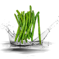 Verduras Secas Saladas Fritas al Vacío de Primera Calidad 100% Naturales, Textura Crujiente, Frijoles Verdes Secos, Bocadillo Saludable para la Familia
