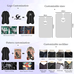 Cape <span class=keywords><strong>de</strong></span> <span class=keywords><strong>coiffure</strong></span> blanche pure avec LOGO personnalisé Tablier <span class=keywords><strong>de</strong></span> salon <span class=keywords><strong>de</strong></span> <span class=keywords><strong>coiffure</strong></span> Cape <span class=keywords><strong>de</strong></span> coiffeur pour plat et lisse imperméable - Product Image 6