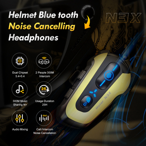 N3X motosiklet interkom çift çekirdekli yonga seti ENC gürültü azaltma 300m interkom kablosuz mavi diş interkom kulaklık <span class=keywords><strong>2</strong></span> binici için - Product Image 4