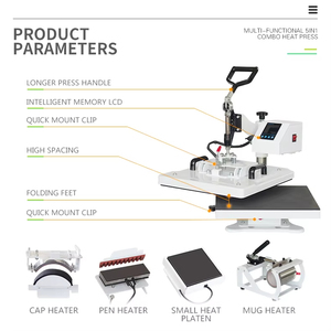 <span class=keywords><strong>5in1</strong></span> đa chức năng kỹ thuật số Máy ép nhiệt chuyển thăng hoa T-Shirt Mug Hat Cap T-Shirt máy in để bán - Product Image 2