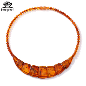 Collar Religioso de Ámbar Báltico Natural Naranja Atardecer de 17g y 45cm con Cuentas Planas Elásticas Tipo Rondelle y Cuerda Decorativa, Ideal para Regalo - Product Image 1