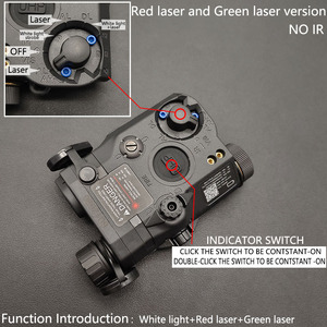 Laser tactique <span class=keywords><strong>PEQ</strong></span> <span class=keywords><strong>15</strong></span> avec lumière blanche et lumière infrarouge, pointeur laser extérieur, lumière de reconnaissance laser rouge - Product Image 4