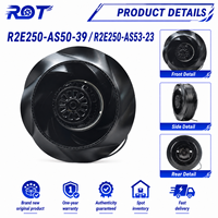 Ventilador Centrífugo AC R2E250-AS50-39 R2E250-AS53-23 Original, 230V, 250mm, Curvatura Inversa, Reemplazo para Panel de Control y Ventilación