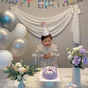 DAMAI joyeux anniversaire enfants rétro Maillard perle fil boule anniversaire chapeau bandeau rétractable cheveux accessoires Photo accessoires - Product Image 2