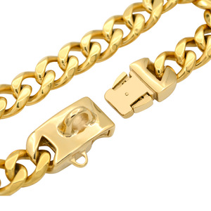 <span class=keywords><strong>Collar</strong></span> de Perro de Acero Inoxidable con Remaches de Lujo de 13 mm, Diseño Animal, Chapado en Oro, Anti-Mordidas, Correa de Perro de Acero de Titanio y Anillo para el Cuello - Product Image 6