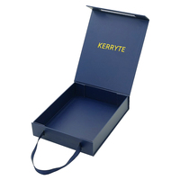 Boîtes de paquet de fête de faveur de mariage bleu marine en carton personnalisé avec logo Panier magnétique de luxe Emballage de boîte-cadeau bleu royal