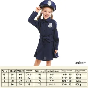 Uniforme de Police Sexy pour fille, costume d'halloween, ecopande