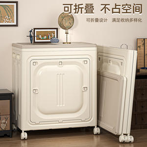 <span class=keywords><strong>Caja</strong></span> <span class=keywords><strong>de</strong></span> Almacenamiento <span class=keywords><strong>de</strong></span> Ropa Plegable y Ajustable <span class=keywords><strong>de</strong></span> Diseño Moderno, Extra Grande, 150L, <span class=keywords><strong>de</strong></span> Plástico PP, Organizador Reforzado con Tapa Abatible y Ruedas para Edredones - Product Image 2