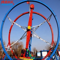 Manege forain installations de parc d'attractions roue heureuse tour rotatif grande voiture à vendre