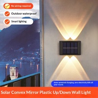 Lampe murale solaire extérieure IP65 pour villa, clôture, jardin, éclairage de cour, lumière chaude 1.2V