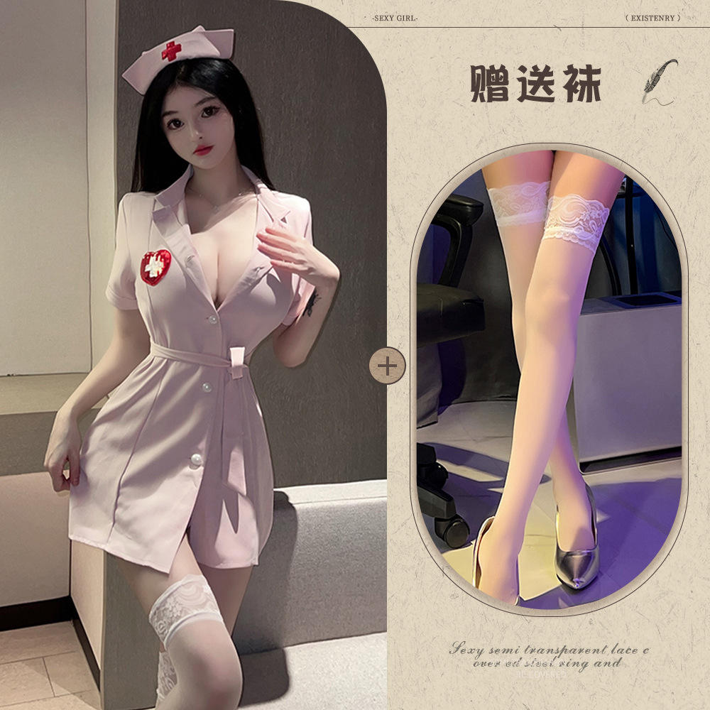 Pink + White Stockings