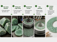 Perles rondes en larimar vert de haute qualité, en vrac, pour la fabrication de bijoux faits main, accessoires de bricolage, vente en gros