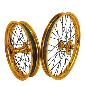 Jantes dorées compatibles avec Sur Ron Ultra Bee, jeu de roues 21*1.6 et 19*2.15, moto électrique tout-terrain, <span class=keywords><strong>supermotard</strong></span>, roues avant et arrière - Product Image 1